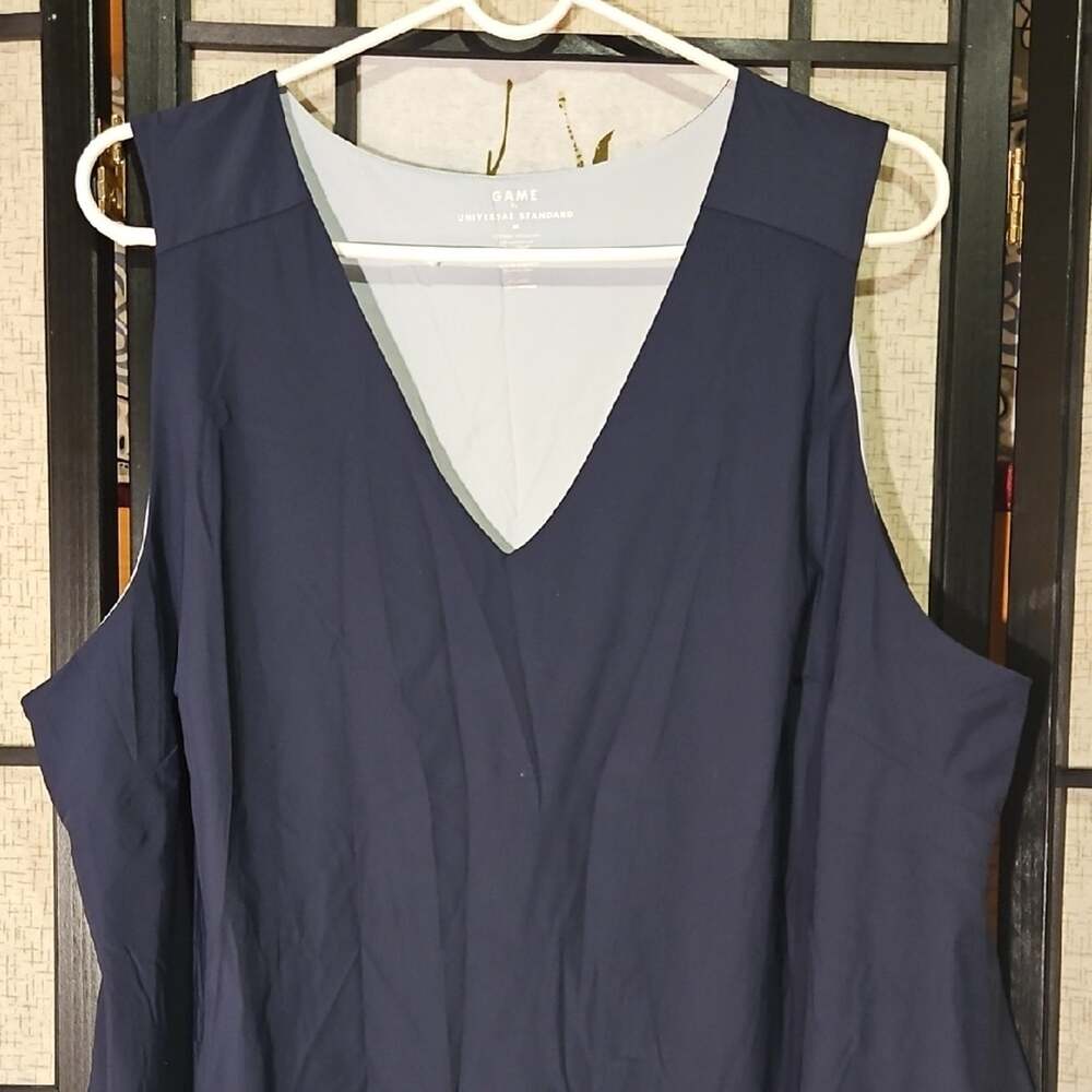 Universal Standard Deep Blue V-Neck Tank Top